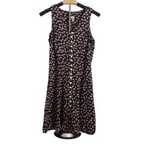 Bentley Sleeveless Mini Dress Floral Black/Pink